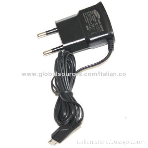 USB travel, wall charger with cable for portable mobile phone charger